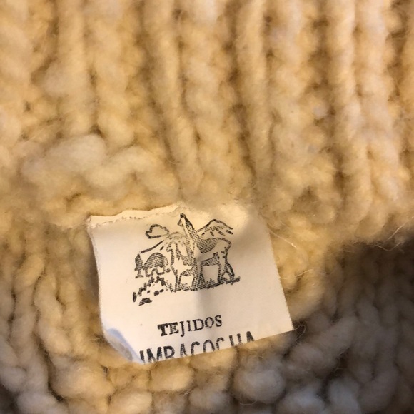 100% wool chunky cable knit sweater - Picture 3 of 5